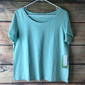 NWT Eileen Fisher organic cotton scoop neck tee